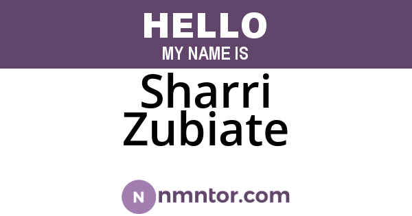 Sharri Zubiate
