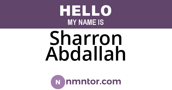 Sharron Abdallah