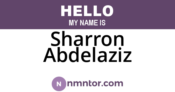 Sharron Abdelaziz