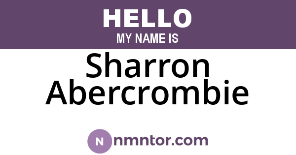 Sharron Abercrombie