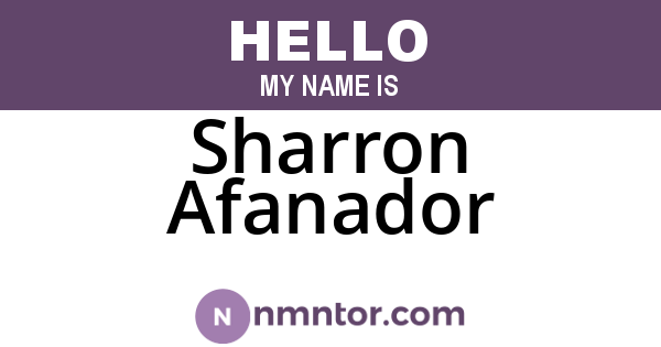 Sharron Afanador