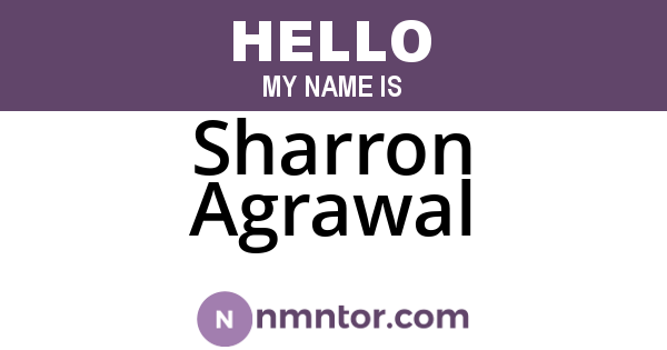 Sharron Agrawal