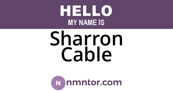 Sharron Cable