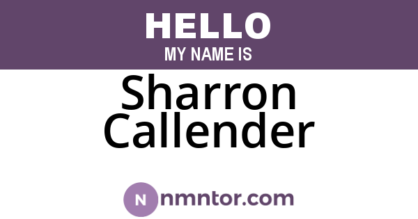 Sharron Callender