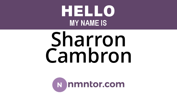 Sharron Cambron