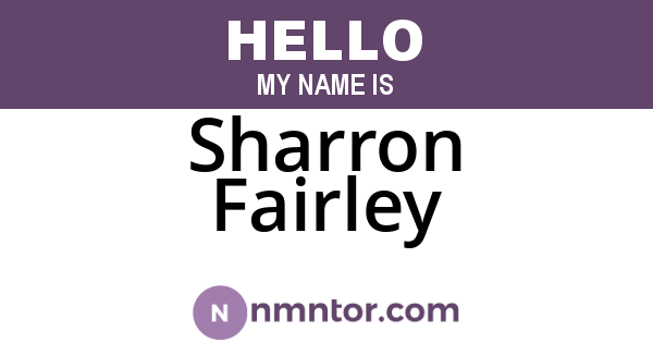 Sharron Fairley