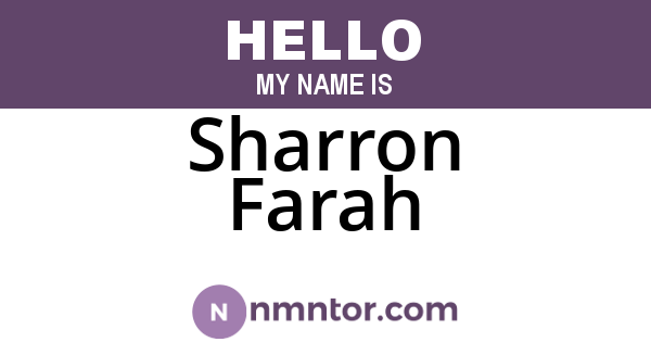 Sharron Farah