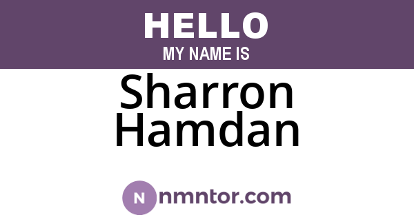 Sharron Hamdan
