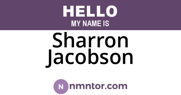 Sharron Jacobson