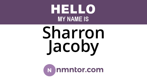 Sharron Jacoby