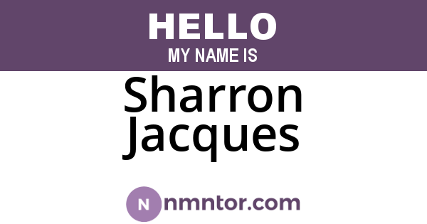 Sharron Jacques