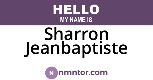Sharron Jeanbaptiste