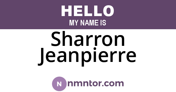 Sharron Jeanpierre