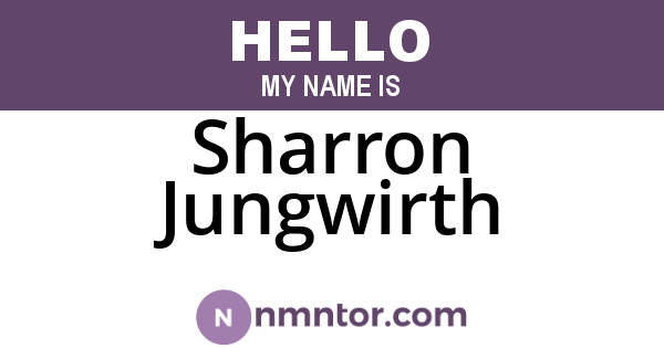 Sharron Jungwirth