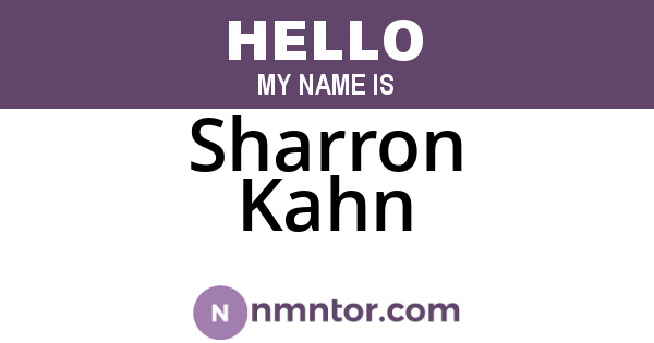 Sharron Kahn