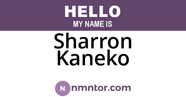 Sharron Kaneko