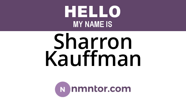 Sharron Kauffman