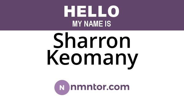 Sharron Keomany