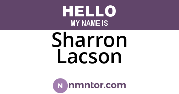 Sharron Lacson
