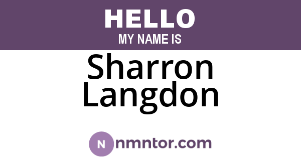 Sharron Langdon