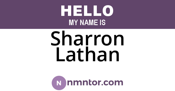 Sharron Lathan