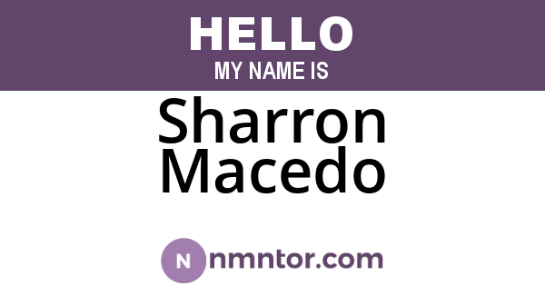 Sharron Macedo