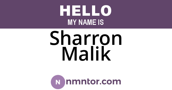 Sharron Malik