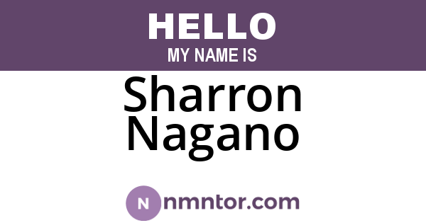 Sharron Nagano