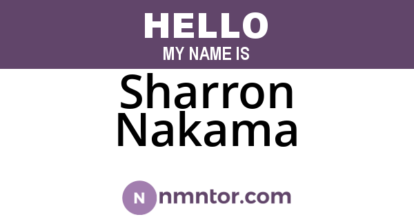 Sharron Nakama