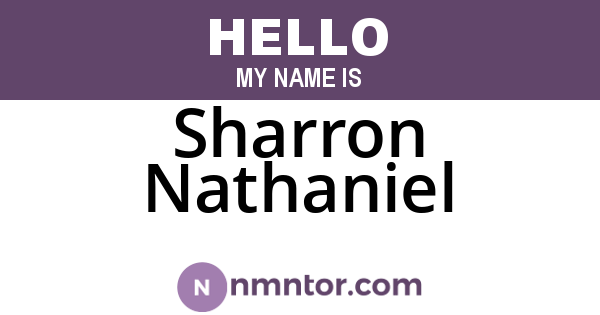 Sharron Nathaniel