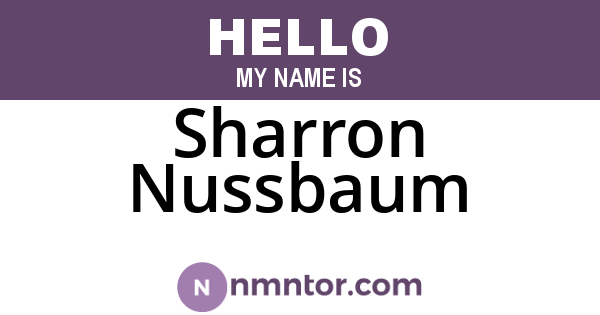 Sharron Nussbaum