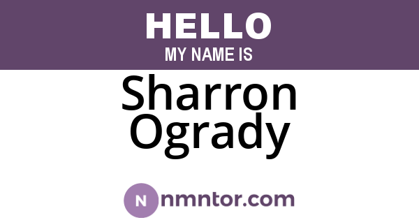 Sharron Ogrady