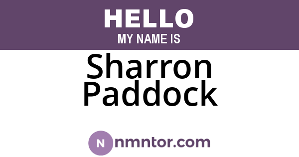 Sharron Paddock