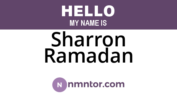 Sharron Ramadan