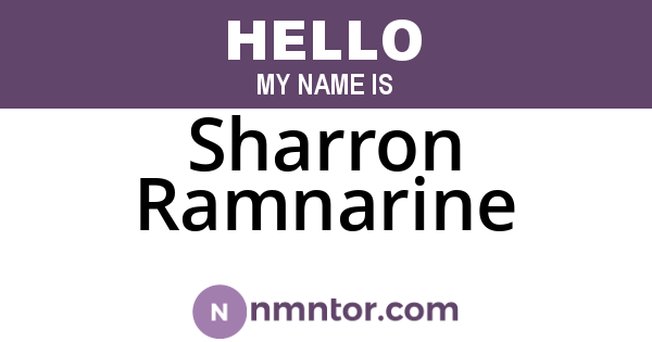 Sharron Ramnarine