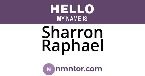 Sharron Raphael