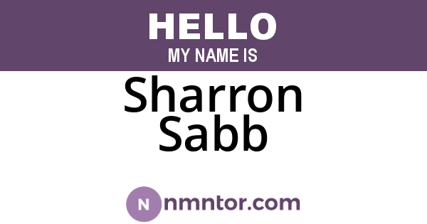 Sharron Sabb