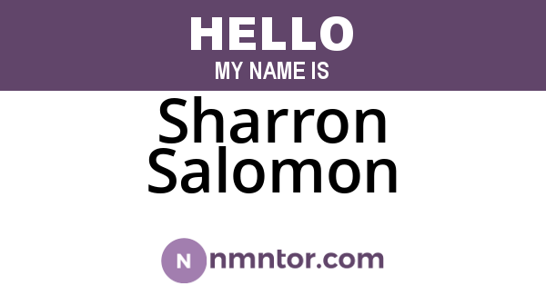 Sharron Salomon
