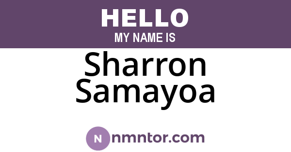 Sharron Samayoa