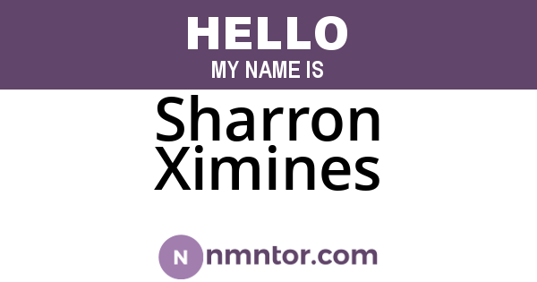 Sharron Ximines