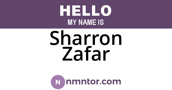 Sharron Zafar