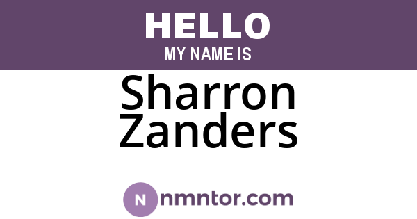 Sharron Zanders