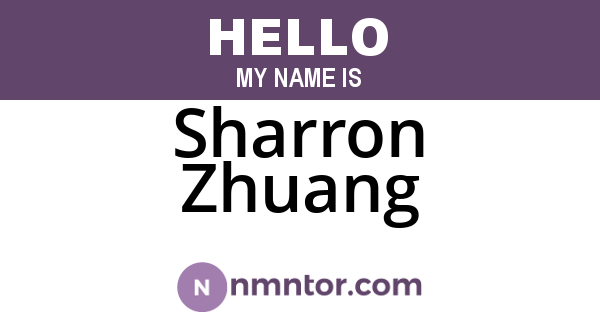 Sharron Zhuang