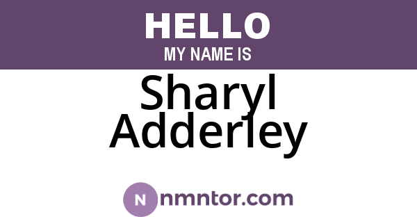 Sharyl Adderley