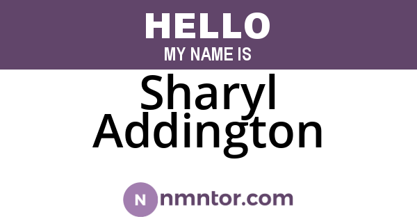 Sharyl Addington