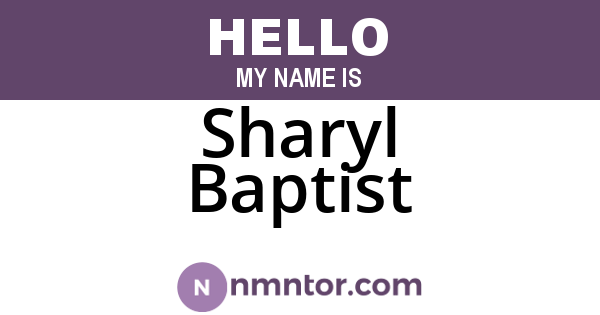 Sharyl Baptist