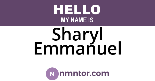 Sharyl Emmanuel
