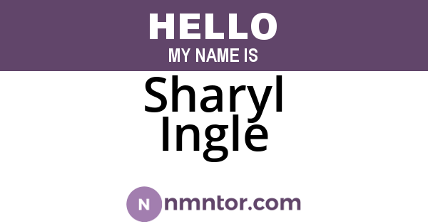 Sharyl Ingle