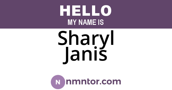 Sharyl Janis