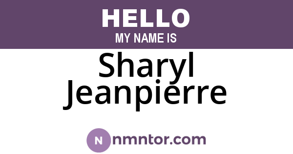 Sharyl Jeanpierre